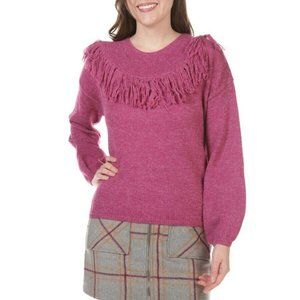 ABSOLUTELY Women's Pink Fringe Pullover Sweater Size Small NWT!!!